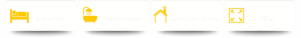 3 quartos, 1 suíte master, ático com lareira e 175m²