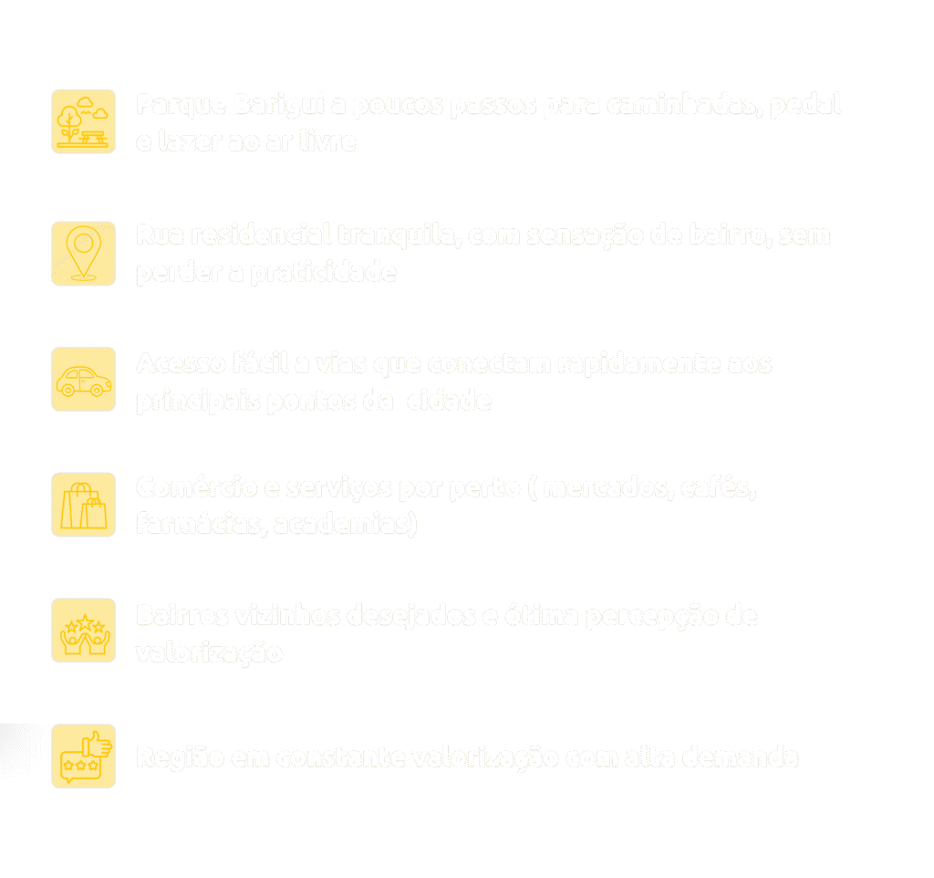 Comodidades da região