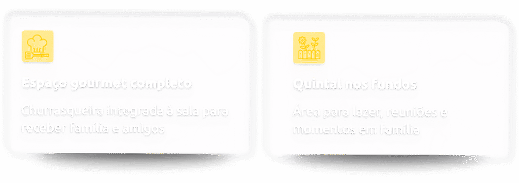 Espaço gourmet completo e Quintal nos fundos