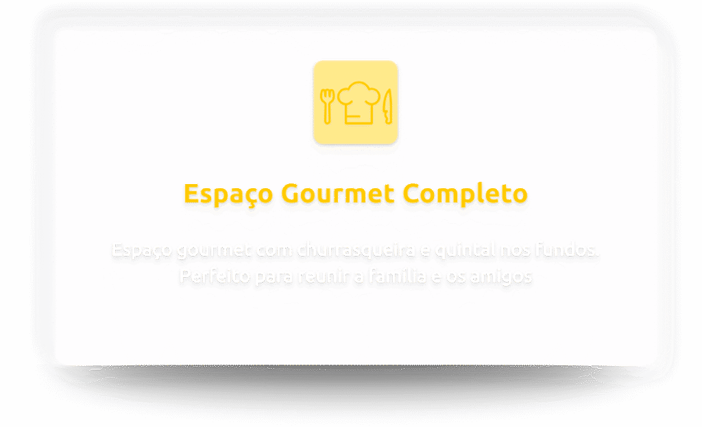 Espaço Gourmet com churrasqueira e quintal nos fundos